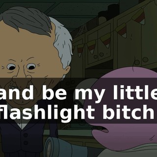 and be my little flashlight bitch.