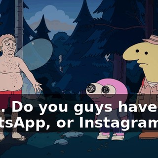Look. Do you guys have like, WhatsApp, or Instagram,