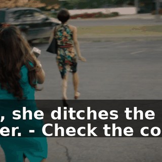 - Oh, she ditches the cooler. - Check the cooler.