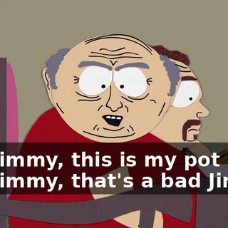 No, Jimmy, this is my pot pie. No, Jimmy, that's a bad Jimmy.