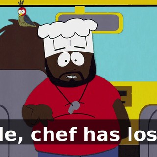 Dude, chef has lost it.