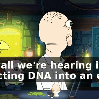 and all we're hearing is injecting DNA into an egg?