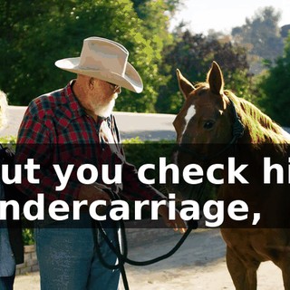 But you check his undercarriage,