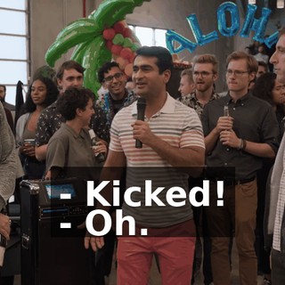 - Kicked! - Oh.