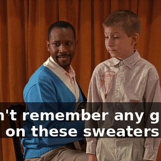 I don't remember any group vote on these sweaters.