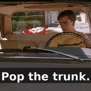 Pop the trunk.