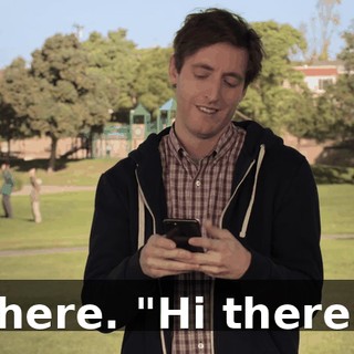 There. "Hi there."