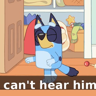 I can't hear him.