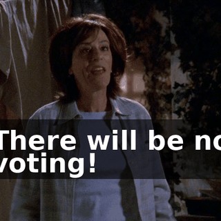 There will be no voting!