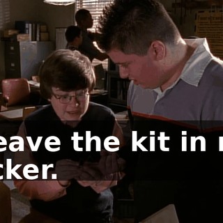 I leave the kit in my locker.