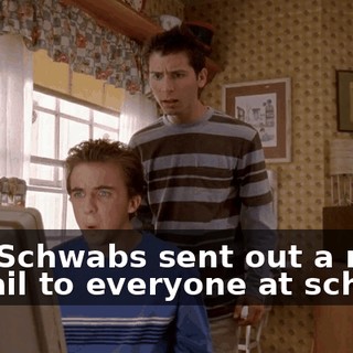 The Schwabs sent out a mass e-mail to everyone at school.