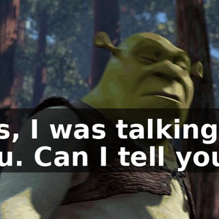 Yes, I was talking to you. Can I tell you