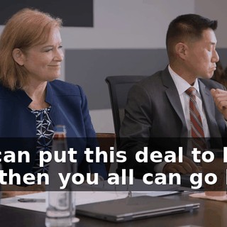 We can put this deal to bed, and then you all can go back