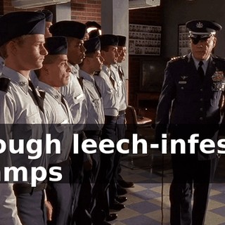 through leech-infested swamps