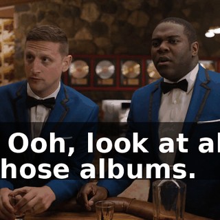 - Ooh, look at all those albums.