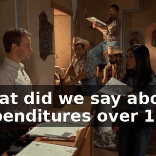 What did we say about expenditures over $100?