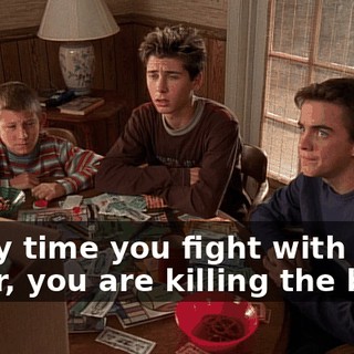 every time you fight with each other, you are killing the baby.