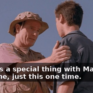 This is a special thing with Malcolm and me, just this one time.