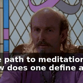 - The path to meditation. - How does one define a sin?