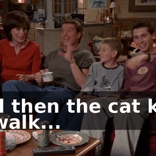 And then the cat kind of walk...