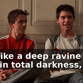 It's like a deep ravine that sits in total darkness,