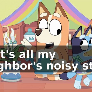 That's all my neighbor's noisy stuff.