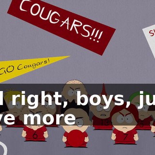 All right, boys, just five more