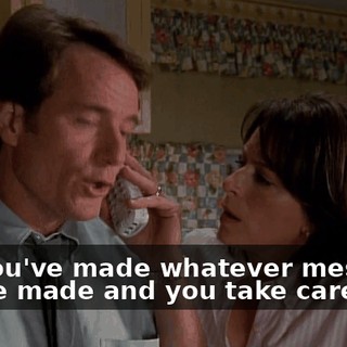 No. You've made whatever mess you've made and you take care of it.