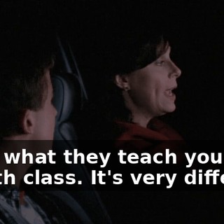 than what they teach you in health class. It's very different