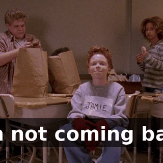 ♪ I'm not coming back ♪