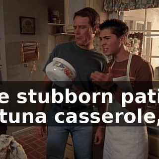 The stubborn patina of tuna casserole,
