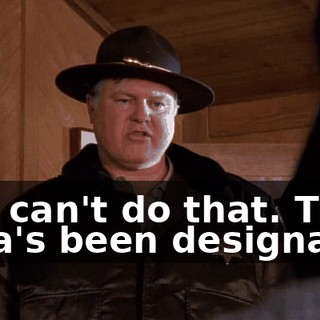 You can't do that. This area's been designated