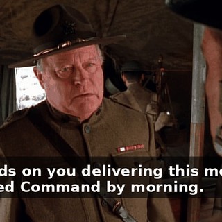 depends on you delivering this message to Allied Command by morning.