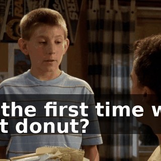 for the first time with that donut?