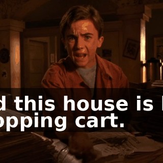and this house is her shopping cart.