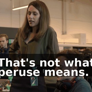 That's not what peruse means.