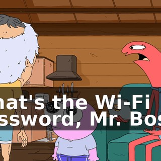 What's the Wi-Fi password, Mr. Boss?