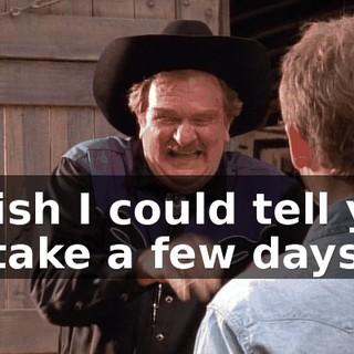 I wish I could tell you to take a few days