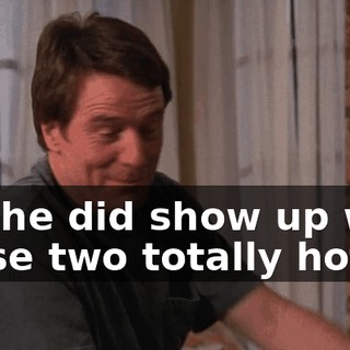 but he did show up with these two totally hot...