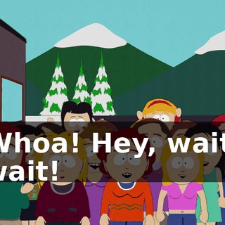 Whoa! Hey, wait, wait!