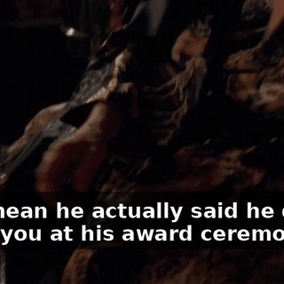 You mean he actually said he didn't want you at his award ceremony?