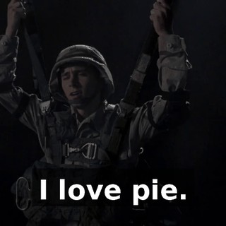 I love pie.
