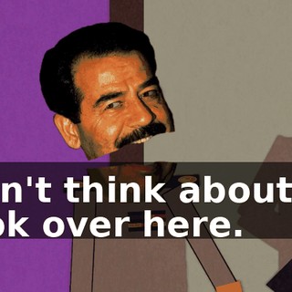 Don't think about it, look over here.