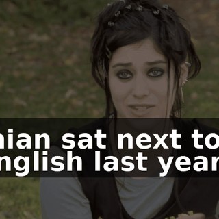 Damian sat next to her in English last year.