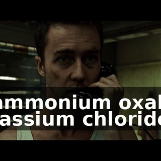 of ammonium oxalate potassium chloride.