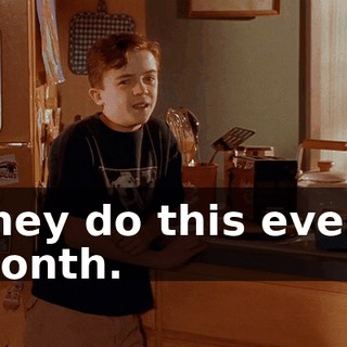They do this every month.