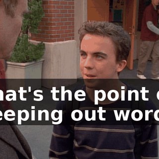What's the point of bleeping out words?