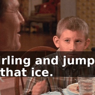 Twirling and jumping on that ice.