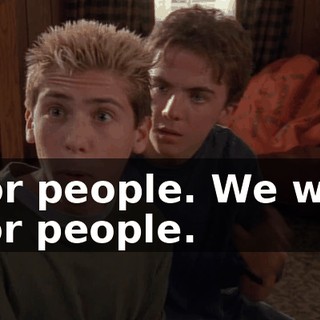 Poor people. We want poor people.