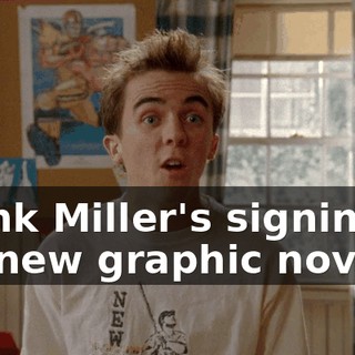 Frank Miller's signing his new graphic novel...